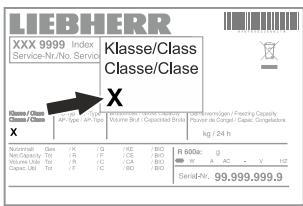 LIEBHERR GKPv 1490 - Classe climatique - 1
