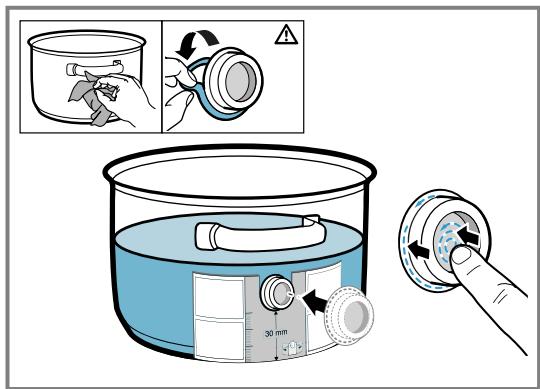 BOSCH PXY895DX6E - Attaching the silicone patch - 1
