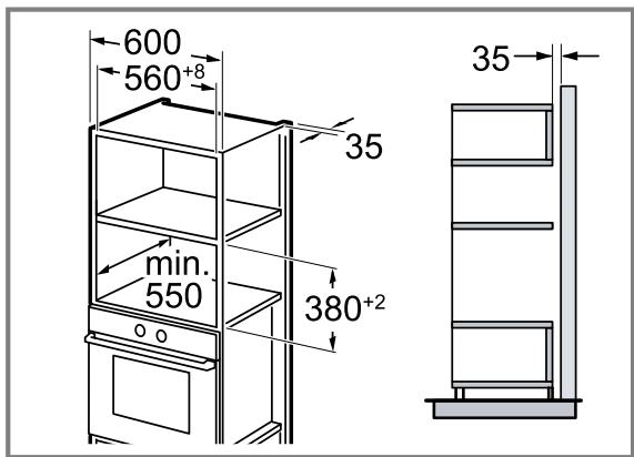 BOSCH BFL423MB0  -  BFL423MB0 - Misure d'incasso nel mobile a colonna - 1