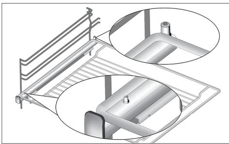 BEKO BBCW13400DX - Posizionamento corretto del grill a filo e del vassoio sulle guide telescopicheSu modelli con ripiani in filo metallico e guidete telescopiche - 1