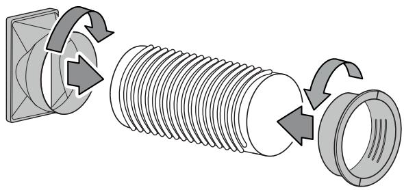 TROTEC PAC 2000 SH - Raccordement du tuyau d'évacuation - 1