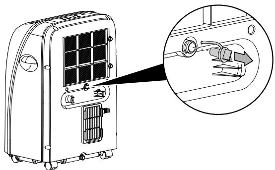TROTEC PAC 2000 SH - Raccordement du tuyau d'évacuation des condensats - 1