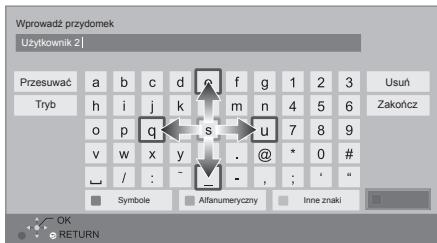 PANASONIC DMP-BBT01 - Wprowadzanie znaków - 1