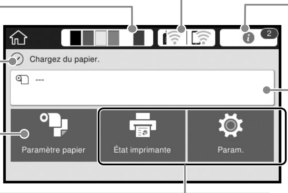 EPSON SURECOLOR SC-T2100 - Appuyez pour charger ou retirer du papier. - 1
