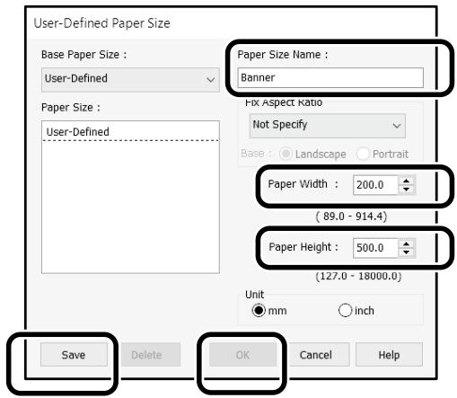 EPSON SURECOLOR SC-T2100 - Enregistrer et sélectionner le format du papier - 2