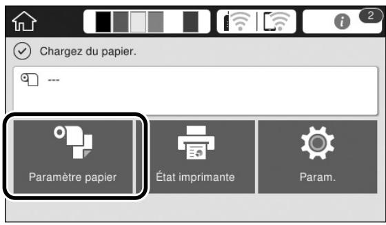 EPSON SURECOLOR SC-T2100 - Chargez le papier en suivant les instructions à l'écran. - 1