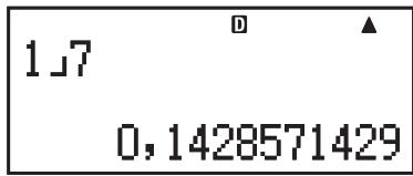 CASIO FX-86DE PLUS - Anzeigen eines Rechnungsergebnisses als periodische Dezimalzahl - 17