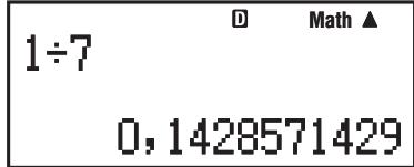 CASIO FX-86DE PLUS - Anzeigen eines Rechnungsergebnisses als periodische Dezimalzahl - 12