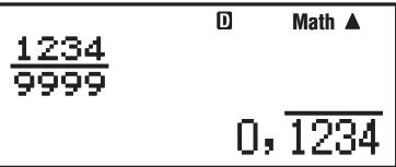 CASIO FX-86DE PLUS - Beispiele für periodische Dezimalzahlen - 8