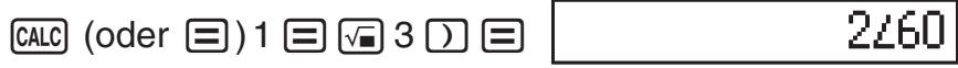 CASIO FX-86DE PLUS - Verwenden von CALC (nur fx-991DE PLUS) - 6