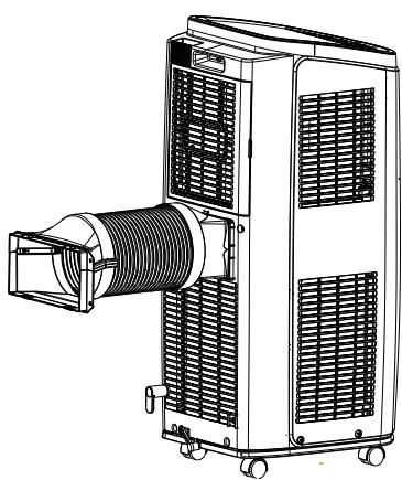 TROTEC PAC 2610 E - Raccordement du tuyau d'évacuation d'air - 4