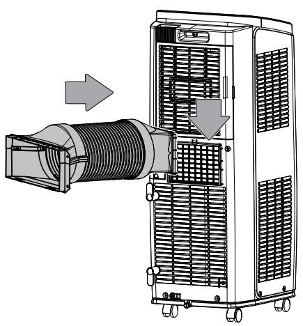 TROTEC PAC 2610 E - Raccordement du tuyau d'évacuation d'air - 3