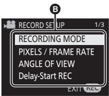 PANASONIC HX-A500E - Utilisation de l'écran de menu - 5