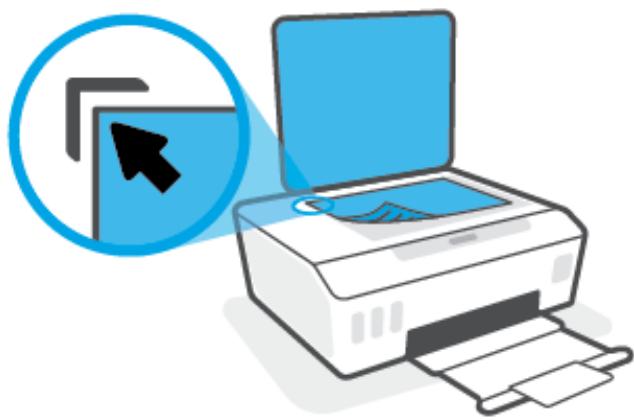 HP SMART TANK 555 - Positionner un original sur la vitre du scanner - 2