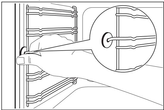 ELECTROLUX EOB3400BOR - Rimozione dei supporti ripiano - 1
