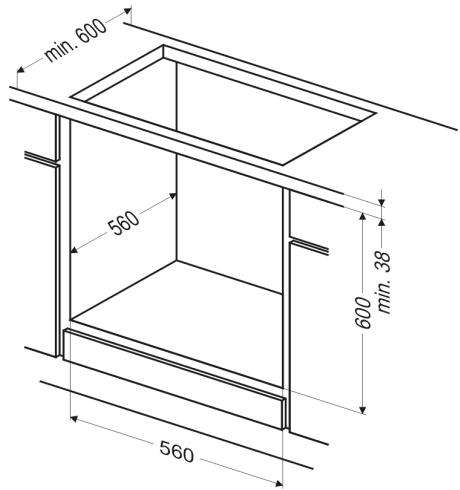 AMICA EB7541H - Einbau des Backofens: - 1