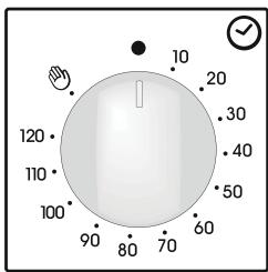 CANDY FPE609A/6X - BENUTZUNG DES TIMERS FÜR BACKZEITENDE - 1