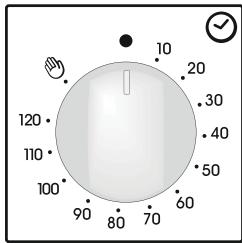 CANDY FPE609A/6X - Използване на таймера за край на готвенето - 1