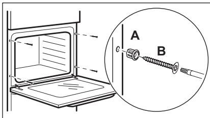 ELECTROLUX EZB3411AOX - Securing the appliance to the cabinet - 1