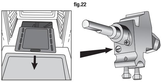 GLEM A855GX - REGOLAZIONE DEL MINIMO SU BRUCIATORE FORNO (fig. 22 - pag. 14) - 7
