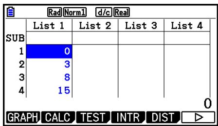 CASIO GRAPH90+E PYTHON - Introduction de calculs scientifiques dans une liste - 3
