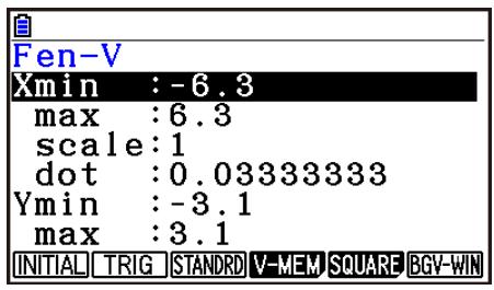 CASIO GRAPH90+E PYTHON - Paramètre des coordonnées rectangulaires - 1