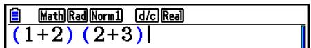 CASIO GRAPH90+E PYTHON - ■ Couleurs des parenthèses pendant la saisie d'une formule de calcul - 3