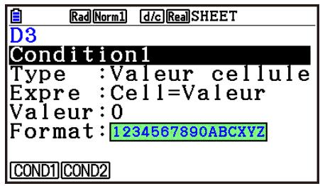 CASIO GRAPH90+E PYTHON - ■ Présentation générale de la mise en forme conditionnelle - 1