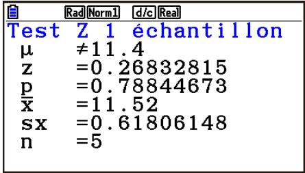 CASIO GRAPH90+E PYTHON - - Test Z à 1 échantillon - 2