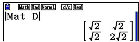 CASIO GRAPH90+E PYTHON - - Calcul de nombres complexes avec une matrice - 1