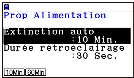 CASIO GRAPH90+E PYTHON - - Spécification du début d'extinction automatique - 1