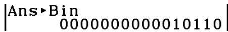 CASIO GRAPH90+E PYTHON - Exemple Convertir 22_10 (système de notation par défaut) dans sa valeur binaire ou octale - 2