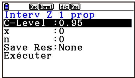 CASIO GRAPH90+E PYTHON - - Intervalle Z à 1 proportion - 1