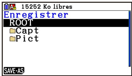 CASIO GRAPH90+E PYTHON - - Pour stocker une image de l'écran de graphe sous un nom de fichier - 1