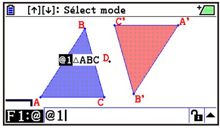 CASIO GRAPH90+E PYTHON - Exemple : Pour calculer la somme des aires de deux triangles affichés, puis afficher l'expression et les résultats du calcul - 2