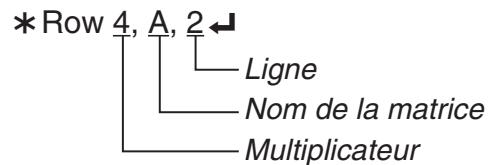 CASIO GRAPH90+E PYTHON - - Pour calculator une multiplication scalaire ( *Row ) - 1