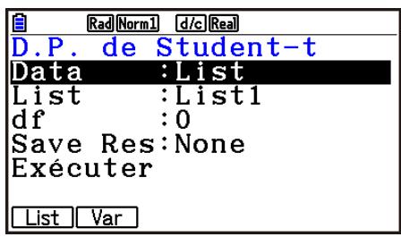 CASIO GRAPH90+E PYTHON - - Densité de probabilité t de Student - 1