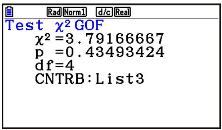 CASIO GRAPH90+E PYTHON - - Test ^2 de précision de l'ajustement à une entrée ( ^2  GOF ou « one-way ») - 2