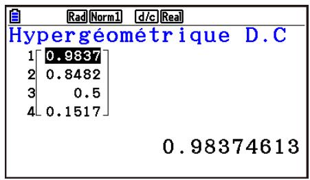 CASIO GRAPH90+E PYTHON - Distribution hypergeometrique cumulative - 2
