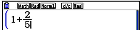 CASIO GRAPH90+E PYTHON - Example 1 Pour saisir 2^3 + 1 - 27