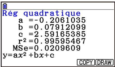 CASIO GRAPH90+E PYTHON - - Pour dessiner un graphe de régression superposé aux traces - 2
