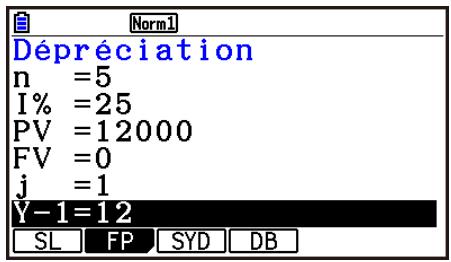CASIO GRAPH90+E PYTHON - - Méthode de la dépréciation à taux fixe (FP) - 1