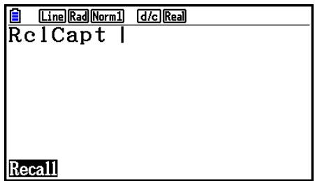 CASIO GRAPH90+E PYTHON - - Pour rappeler une image d'écran de la mémoire d'écrans - 1