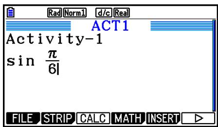 CASIO GRAPH90+E PYTHON - - Saisie d'une formule de calcul dans une eActivity - 2