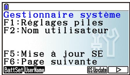 CASIO GRAPH90+E PYTHON - Utilisation du menu de réglages du système - 2
