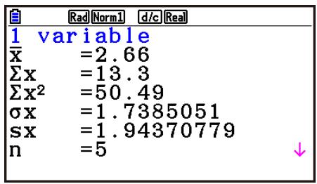 CASIO GRAPH90+E PYTHON - Calculs statistiques à variable unique - 1