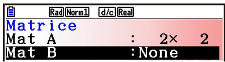 CASIO GRAPH90+E PYTHON - Example Crer un e matric de 2 lignes × 3 colonnes dans la zone nommée Mat B - 5