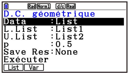 CASIO GRAPH90+E PYTHON - Distribution géométrique cumulative - 1