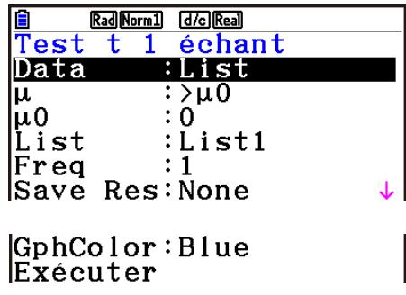 CASIO GRAPH90+E PYTHON - Test t à 1 échantillon - 1