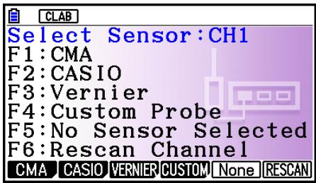 CASIO GRAPH90+E PYTHON - ■Assigning a Sensor to a Channel - 1
